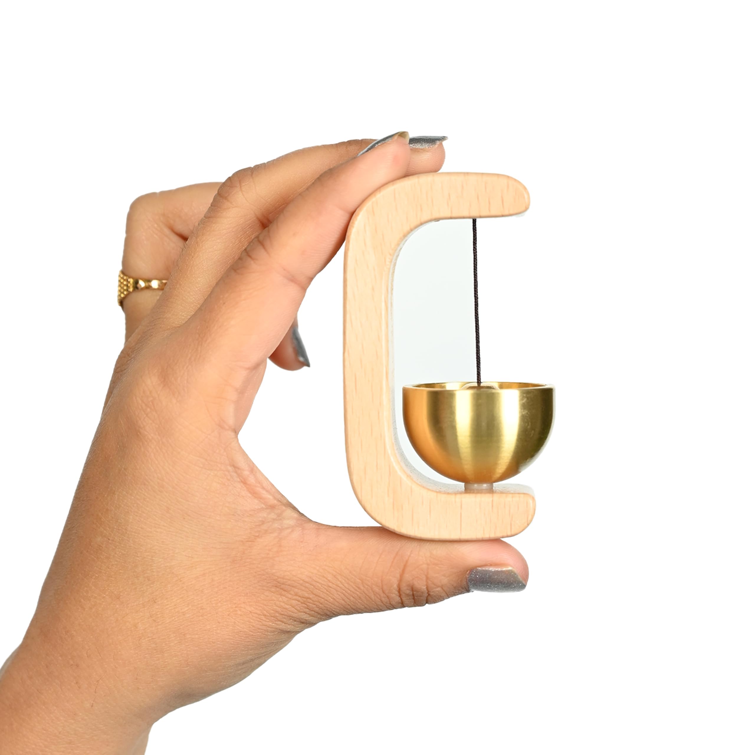 ZAICUS Fridge Magnet Dopamine Door Bell – Wooden Magnetic Brass